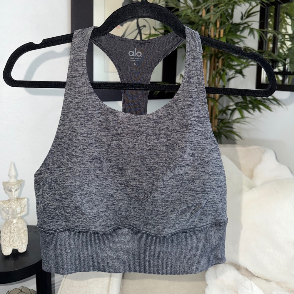 ALO Yoga Sports Bra Gray  L